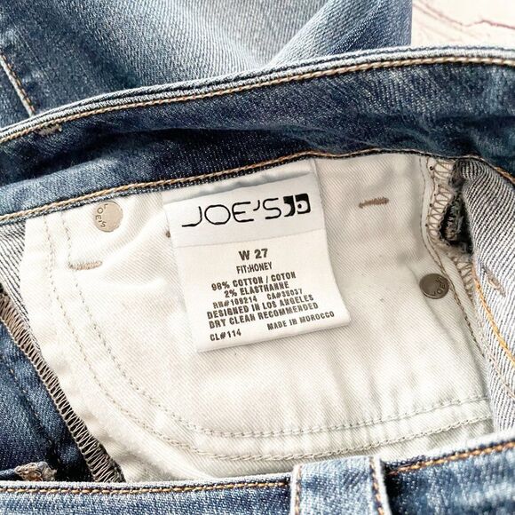 Joe's Slim Boot Medium Wash Low Rise in Honey Fit Straight Jeans 27 - Picture 9 of 9